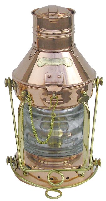 Lampe marine CUIVRE TEMPETE à pétrole grand modèle - Luminaires & lampes