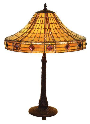 Belle lampe à poser - décorée de formes géométriques - Lampes TIFFANY