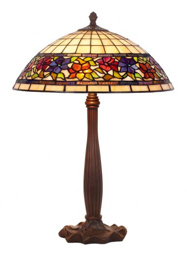 Plafonnier modèle modèle une ampoule - décoration florale - Lampes TIFFANY