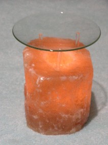 Brûle-parfums en cristaux de sel de Pologne - Lampe en cristal de sel
