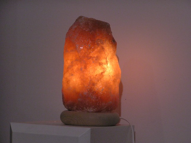 Lampe en cristal de sel de Pologne - lampe en cristal de sel