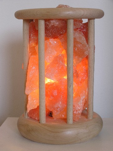 Lanterne en cristaux de sel de Pologne - lampe en cristal de sel