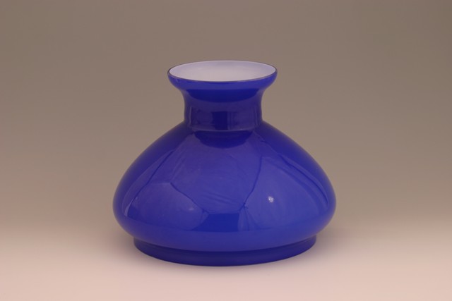 Opaline de rechange de diamètre 19 cm environ - opaline de couleur bleue - Opaline de rechange